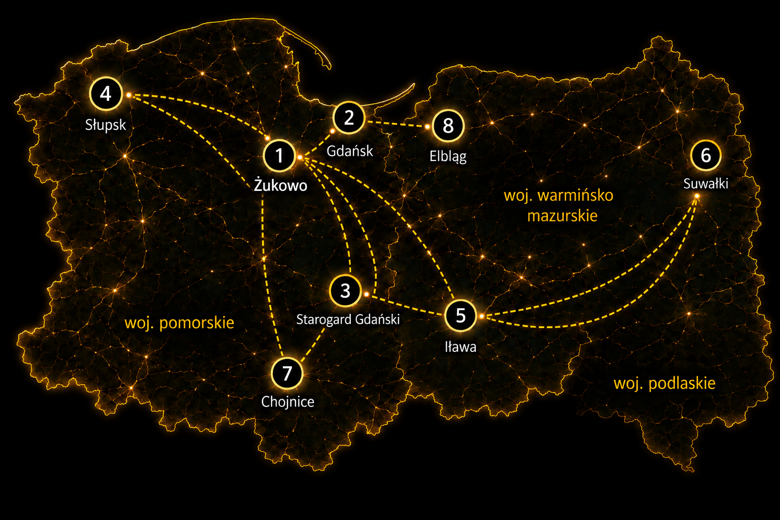 Mapa oddziałów